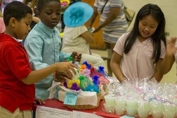 Students preparing products for Market Day