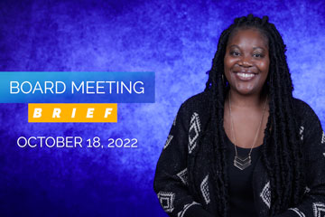 Board Meeting Brief October 18, 2022
