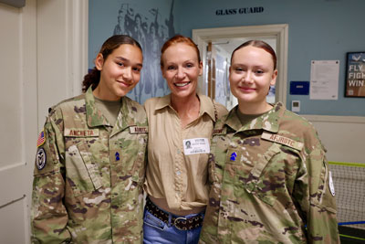 Parent with two JROTC cadets