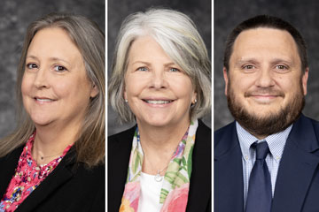Three school administrator portraits