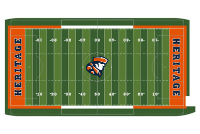 Heritage High football field rendering