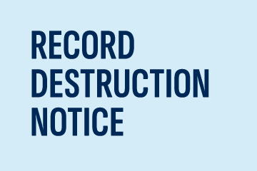 Record destruction notice graphic