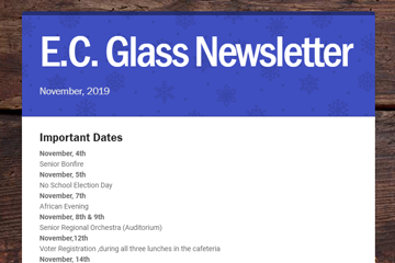 E. C. Glass Newsletter November 2019