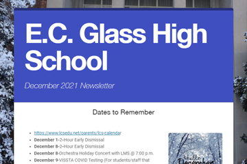 E. C. Glass Newsletter December 2021
