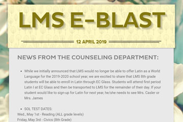 LMS e-blast 12 April 2019