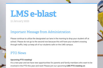 LMS e-blast 12 January 2022
