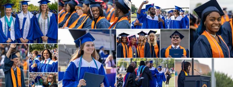 Collage of graduation photos
