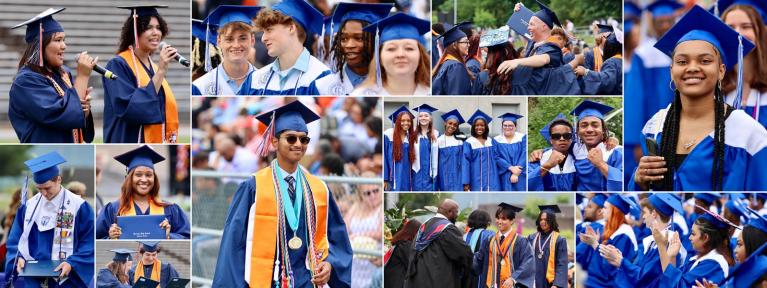 Collage of graduation photos