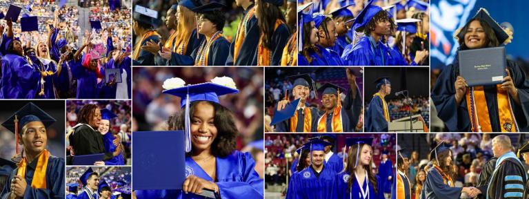 Collage of graduation photos